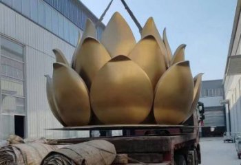 臥蓮雕塑優(yōu)選，小區(qū)擺件，公共不銹鋼臥蓮雕塑生產(chǎn)商