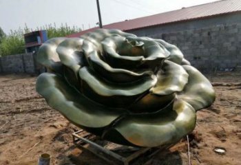 玫瑰花雕塑優價，小區擺件，玻璃鋼玫瑰花雕塑廠家精選