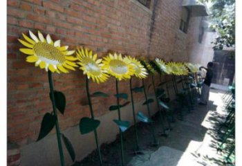 太陽花雕塑指用，景觀雕塑，園林太陽花雕塑點擊