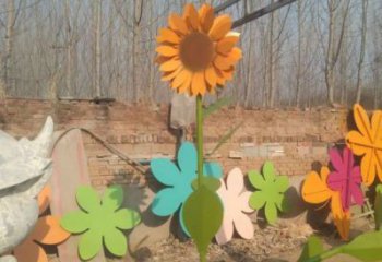 街頭向日葵雕塑