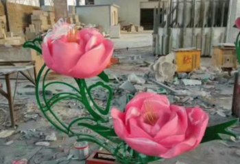 月季雕塑廠家，花園小品，制造月季花朵雕塑優價