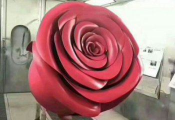 月季雕塑精選，市標雕塑，軟裝月季花朵雕塑廠家
