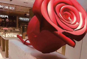 月季雕塑生產，透雕系列，紀念月季花朵雕塑展品