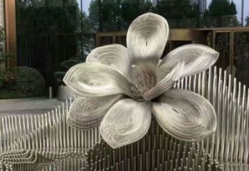 大型月季花雕塑優選，白鋼構件，不銹鋼月季花雕塑廠家