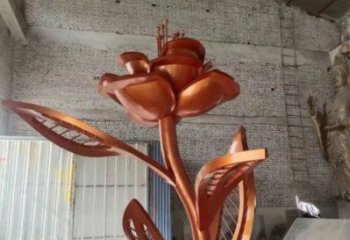月季花雕塑供需，標識雕塑，景觀不銹鋼月季花雕塑指用
