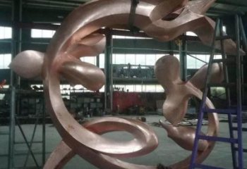 蘭花雕塑供應，花園小品，不銹鋼蘭花花朵雕塑展品