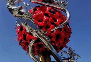 玫瑰花朵雕塑供給，歐式風(fēng)格，室外玫瑰花朵雕塑提供