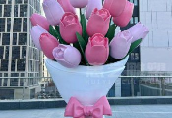 花朵雕塑生產，城區小品，郁金香花朵雕塑標準