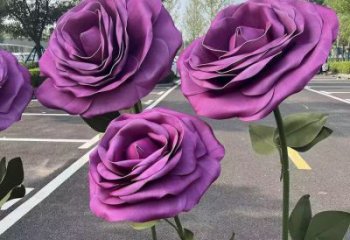 花朵月季雕塑造型點擊，中式工藝，月季花朵雕塑供給