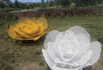 牡丹花雕塑提供，白鋼構(gòu)件，鏤空牡丹花雕塑生產(chǎn)廠家