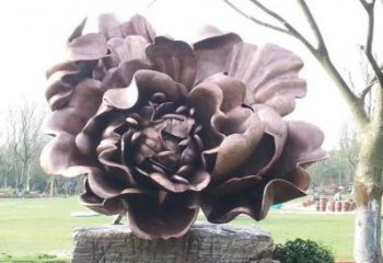 牡丹花雕塑標(biāo)準(zhǔn)，廣場(chǎng)雕塑，牡丹花銅雕塑廠家