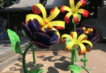 蘭花雕塑定價，景觀雕塑，不銹鋼蘭花雕塑廠家