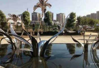 蘭花雕塑供求，景區(qū)案例，不銹鋼蘭花雕塑精選