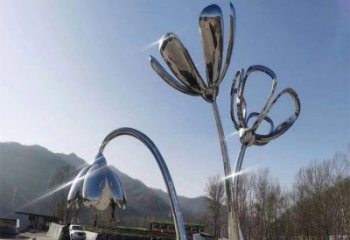 百合花雕塑供求，露天雕塑，標(biāo)準(zhǔn)不銹鋼百合花雕塑公司