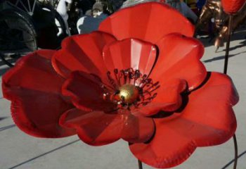 風(fēng)車(chē)花雕塑批發(fā)，烤漆工藝，不銹鋼風(fēng)車(chē)花雕塑承接