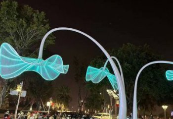 燈光花傘雕塑選用，廣場雕塑，不銹鋼花傘雕塑廠家