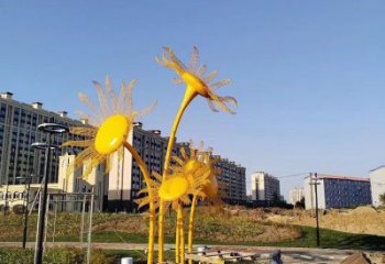 菊花雕塑制作廠家，景區案例，花卉植物雕塑制造商