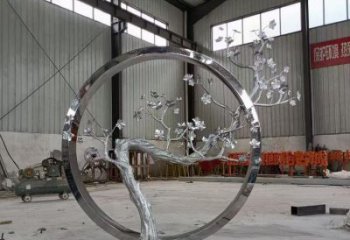 公共梅花雕塑訂做，城市裝飾，庭院梅花雕塑展品