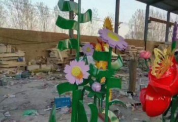 茉莉花雕塑訂做，城市雕塑，不銹鋼茉莉花雕塑廠