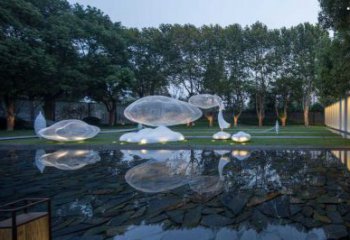 木棉花雕塑展品，鋼絲制作，木棉花雕塑造型廠家