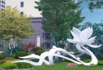 山茶花雕塑供求，美陳雕塑，不銹鋼山茶花雕塑優(yōu)選