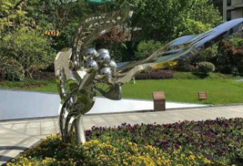 石榴花雕塑通用，街頭雕塑，不銹鋼石榴花雕塑標準