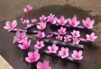 桃花雕塑工廠，美陳雕塑，烤漆桃花雕塑標(biāo)準(zhǔn)