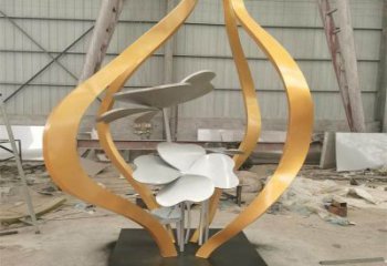 梧桐花雕塑常用，鋼管組合，景觀梧桐花雕塑廠家定價