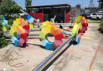 杏花雕塑定價，烤漆工藝，不銹鋼杏花雕塑制作廠家