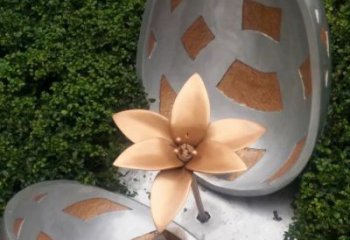 杏花雕塑生產，白鋼構件，不銹鋼杏花雕塑通用