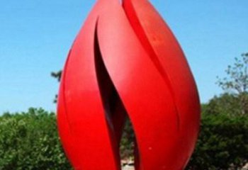 郁金香雕塑生產(chǎn)，城市裝飾，不銹鋼郁金香雕塑選定