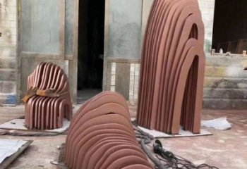 彩鋼假山雕塑，鐵藝文化雕塑，鑄造制作