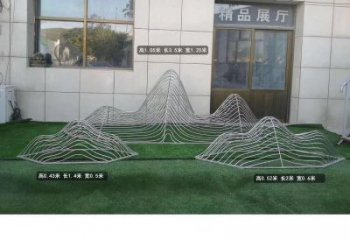 不銹鋼假山雕塑，廣場雕塑，鏤空假山雕塑廠家