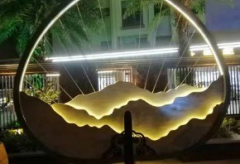 景觀假山雕塑，景觀概念，標(biāo)示假山雕塑工廠