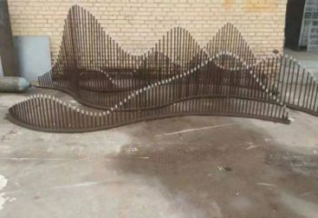 步行街假山雕塑，鍛造景觀雕塑，鏤空方式