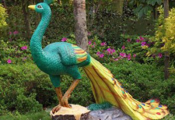 彩繪孔雀雕塑訂做，街景小品，戶外仿真孔雀雕塑制作?