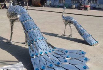 孔雀雕塑廠家，歐式風格，藝術不銹鋼孔雀雕塑指用