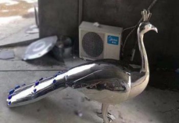孔雀雕塑廠家定價，拋光工藝，不銹鋼孔雀雕塑制作廠家