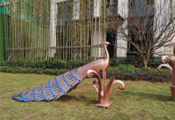 歐式孔雀雕塑生產，白鋼構件，不銹鋼孔雀雕塑通用