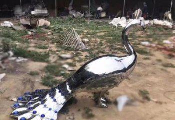 小孔雀雕塑訂做，景觀雕塑，不銹鋼孔雀雕塑制造廠家