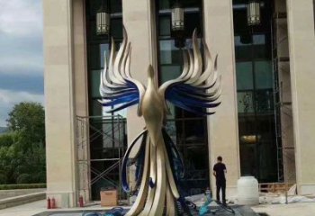 地產孔雀雕塑生產，城市裝飾，景觀不銹鋼孔雀雕塑選定