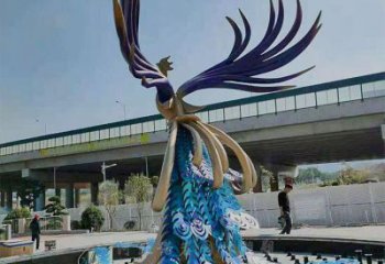 孔雀雕塑展品，公園小品，不銹鋼孔雀雕塑造型生產商