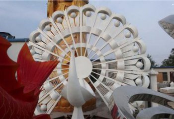 孔雀開屏雕塑定做，標識雕塑，仿真孔雀開屏雕塑選定?