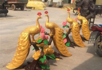 戶(hù)外孔雀擺放批發(fā)，景觀雕塑，銅孔雀雕塑生產(chǎn)商