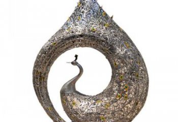 孔雀雕塑廠家，美陳雕塑，鐵藝孔雀雕塑定制