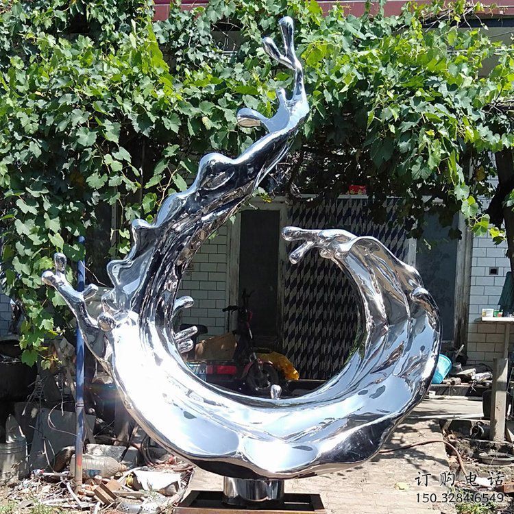 波浪雕塑供應(yīng)，城區(qū)小品，不銹鋼波浪雕塑制造商