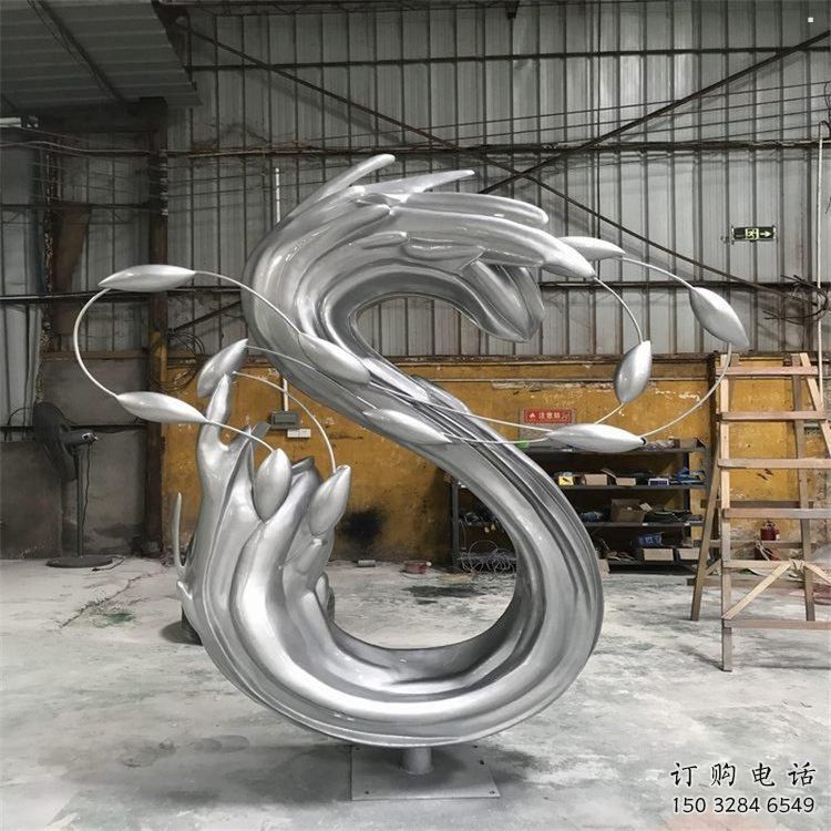 公園海浪雕塑，噴砂發光雕塑，鍛造工藝