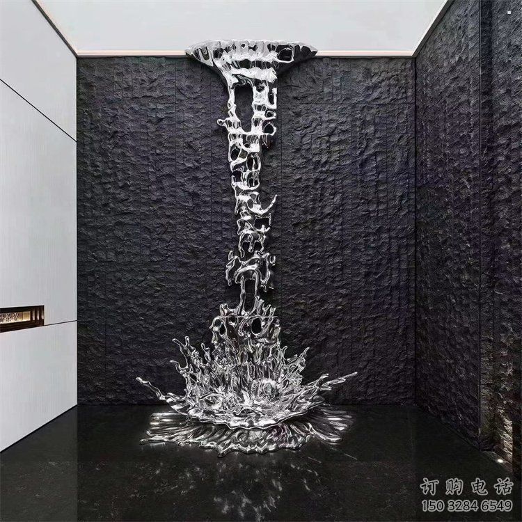 浪花雕塑優(yōu)價，鋼管組合，鏡面浪花雕塑異型