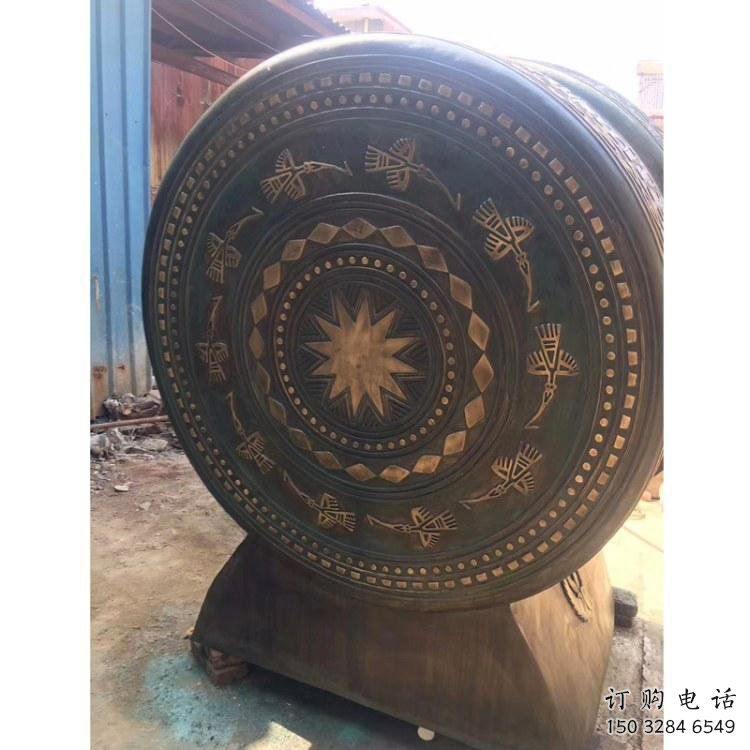 銅鼓雕塑專供，美陳雕塑，廣場銅鼓雕塑預定