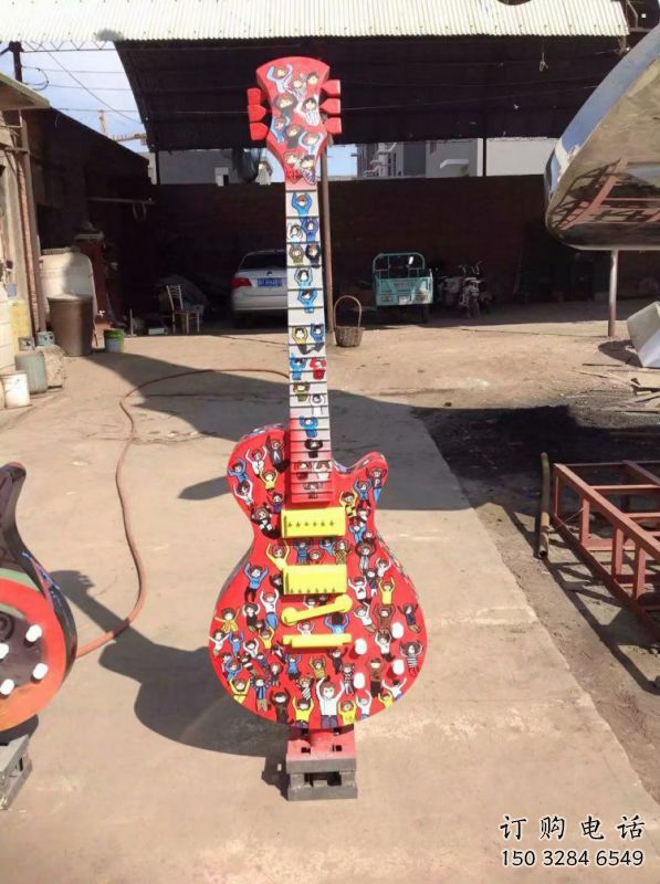 提琴雕塑精選，景區(qū)雕塑，不銹鋼烤漆提琴雕塑提供